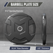 Major Fitness Rubber Coated Olympic Cast Iron Grip Plates