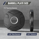 Major Fitness Rubber Coated Olympic Cast Iron Grip Plates