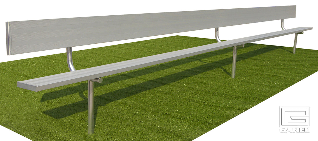 GARED PERFORMANCE Spectator Bench Spectator 7′ 6″ Inground Bench with Back BE08IGWB