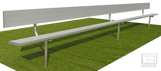 GARED PERFORMANCE Spectator Bench Spectator 7′ 6″ Inground Bench with Back BE08IGWB