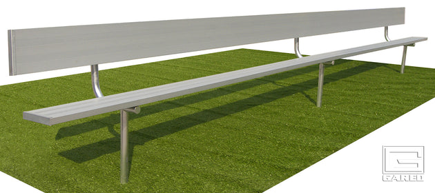 GARED PERFORMANCE Spectator Bench Spectator 7′ 6″ Inground Bench with Back BE08IGWB