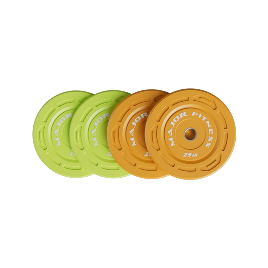 Major Fitness Color Grip Low Bounce Bumper Plates