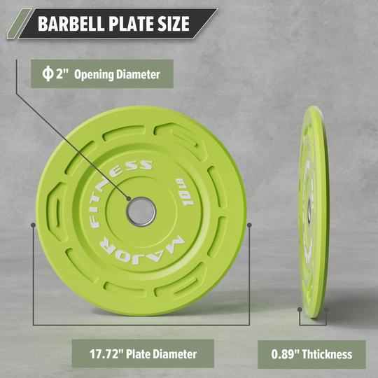 Major Fitness Color Grip Low Bounce Bumper Plates