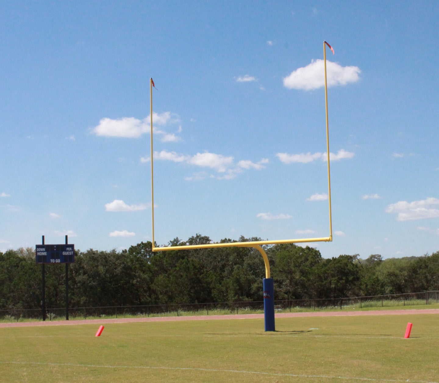GARED PERFORMANCE Football Goalpost High School 5-9/16″ O.D. Yellow Football Goalpost, Surface Mount FGP601PY