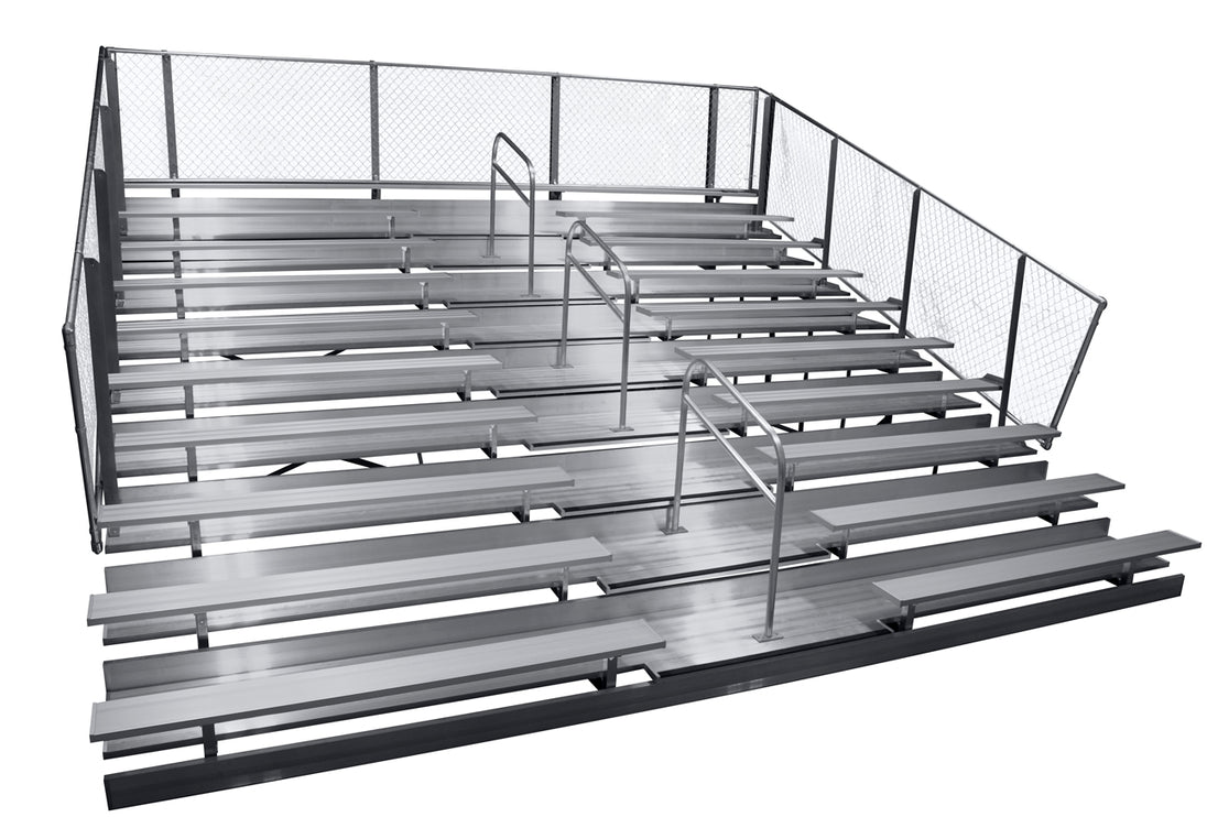 GARED PERFORMANCE Bleacher Seating Spectator Stationary 15′ Bleacher with Aisle, 8 Row GSNB0815WA
