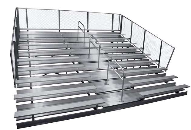 GARED PERFORMANCE Bleacher Seating Spectator Stationary 27′ Bleacher with Aisle, 8 Row GSNB0827WA