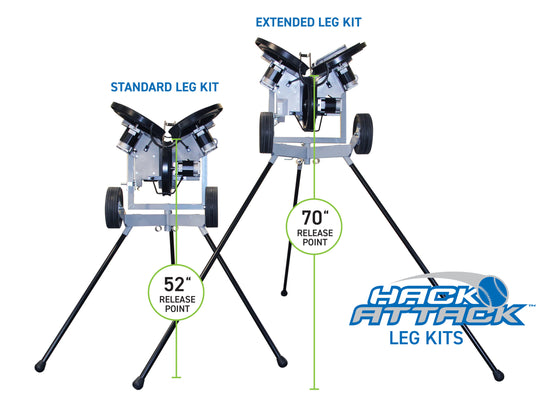 Hack Attack Baseball Leg Assembly/Extended Legs - Image 1