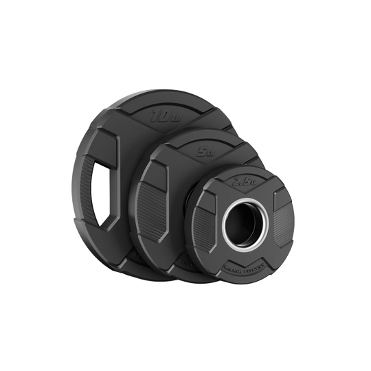 Major Fitness Rubber Coated Olympic Cast Iron Grip Plates