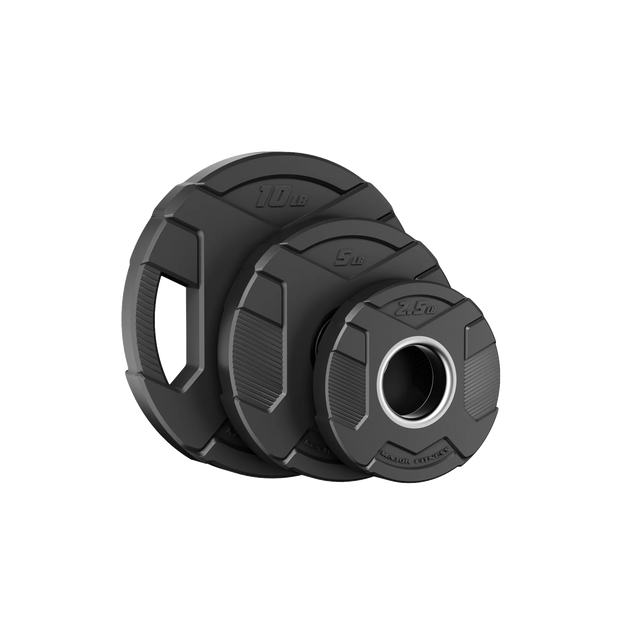 Major Fitness Rubber Coated Olympic Cast Iron Grip Plates