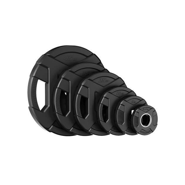Major Fitness Rubber Coated Olympic Cast Iron Grip Plates