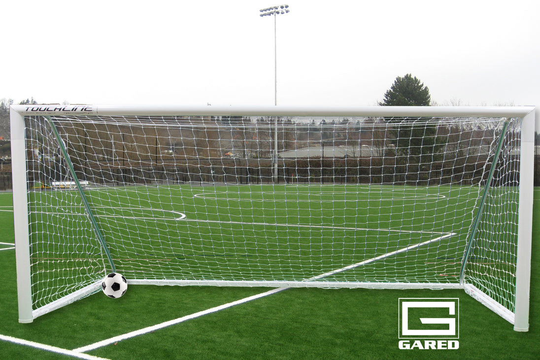 GARED PERFORMANCE Soccer Goal Touchline Striker Round-Frame Aluminum Soccer Goal, 8′ x 24′ SGRD824SPT