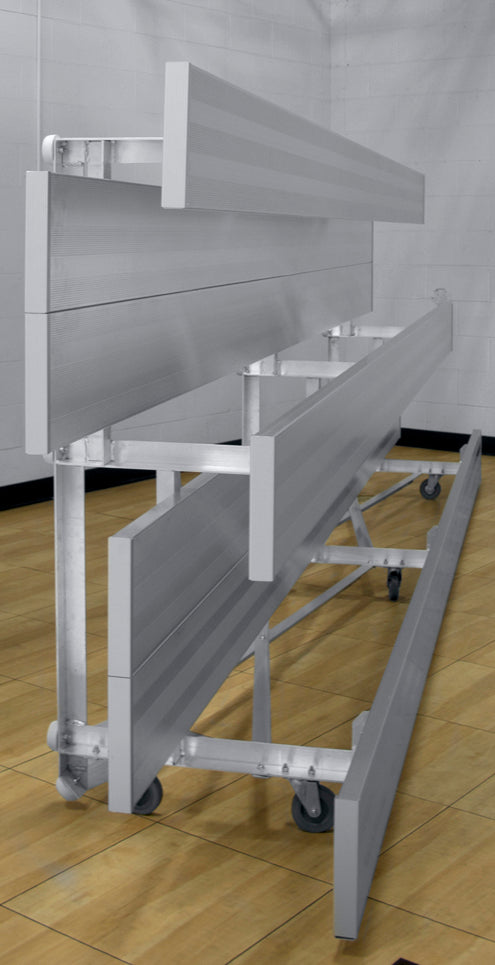 GARED PERFORMANCE Bleacher Seating Spectator Tip n’ Roll 21′ Bleacher, 2 Row Double Foot Plank TRB0221DF