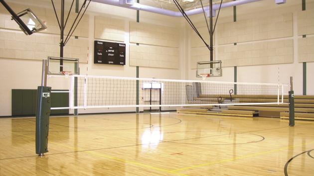 GARED PERFORMANCE Volleyball Equipment OMNILITE 3″ OD Collegiate One-Court Volleyball System, Less Floor Sleeves and Covers 5005