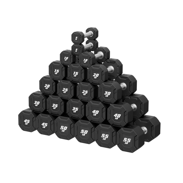 Major Fitness Urethane Octagonal-Shield Dumbbells