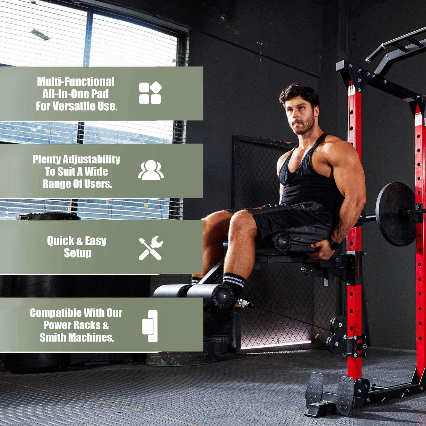 Major Fitness Rack Mounted Leg Extension
