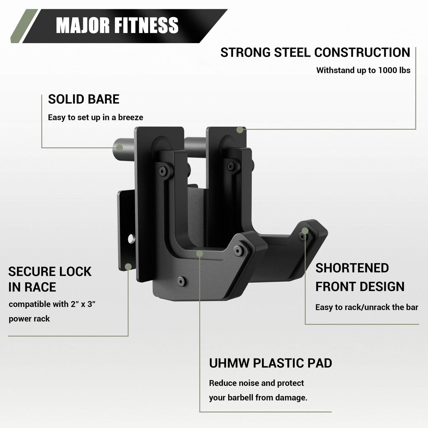 Major Fitness Sandwich J-Hooks